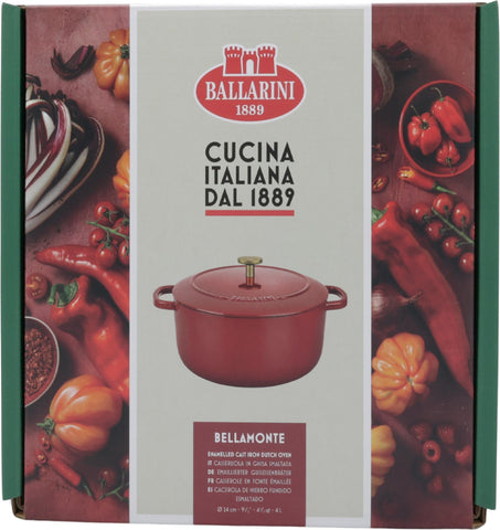 BALLARINI Bellamonte Auflaufform, Brter, Gusseisen 24cm rund rot (1023094)