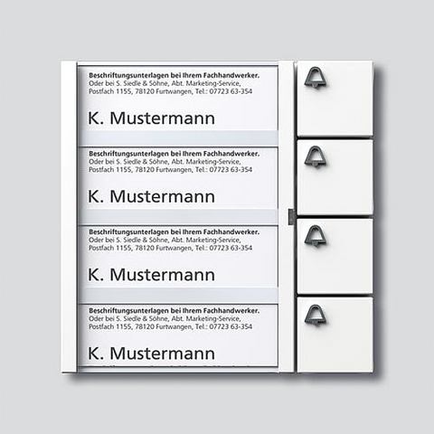 Siedle Vario Bus-Tasten-Modul BTM 650-04 W (035740)