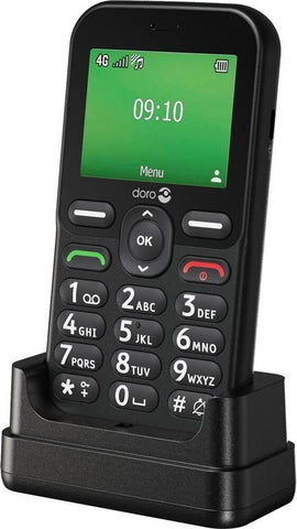 Doro LEVA E10 - schwarz 4G Mobiltelefon mit Secure-Button, HD-Voice, Hrgertekompatibilitt (380592)