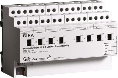 GIRA Schaltaktor 8fach REG KNX/EIB 16A C-Last 104600 (104600)