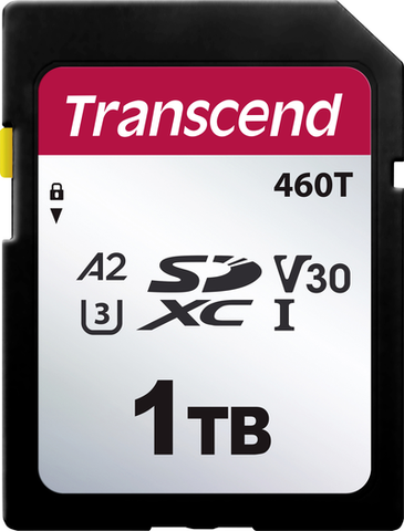 Transcend 460T - Flash-Speicherkarte - 1TB - A2 / Video Class V30 / UHS-I U3 - SDXC UHS-I (TS1TSDC460T-VS1)