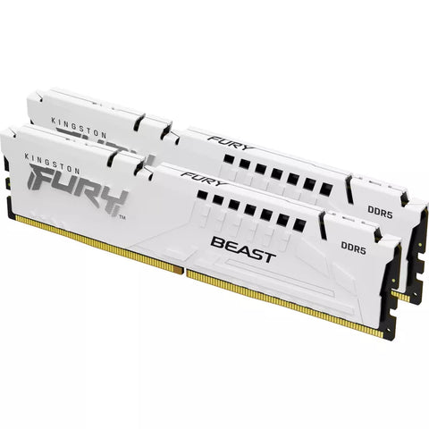 Kingston FURY Beast - DDR5 - Kit - 32 GB: 2 x 16 GB - DIMM 288 PIN - 3000 MHz / PC5-48000 - CL30 - on-die ECC - bianco (KF560C30BWEK2-32)