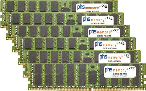 Kit de memoria PHS de 192 GB (6 x 32 GB) para Apple MacPro de 28 núcleos a 2,5 GHz (2019) DDR4 RDIMM de 2933 MHz PC4-23400-R (SP336477)