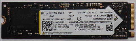 Lenovo SSD M.2 PCIe NVMe FRUM.2-2280 (5SS1D71702)