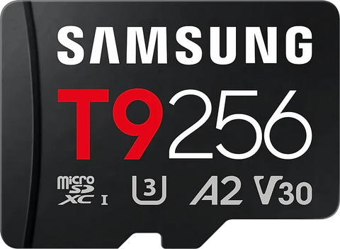 Samsung T9 microSDXC Speicherkarte 256 GB - bis 200 MB/s Lesen, 130 MB/s Schreiben UHS-I U3 V30 (MB-MH256T/WW)