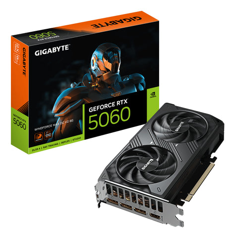 VGA Gigabyte GeForce RTX 5060 8GB Windforce Max OC V2 (GV-N5060WF2MAX OCV2-8GD)