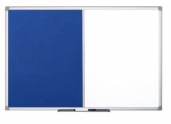 Bi-Office Maya lavagna Melammina Magnetico (Bi-Office Maya Combination Board Blue Felt/Non Magnetic Whiteboard Aluminium Frame 1200x900mm - XA0517170 DD)
