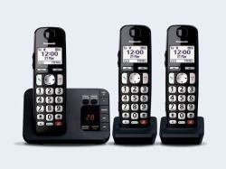 Panasonic KX-TGE823EB telefono Telefono DECT Identificatore di chiamata Nero (PANASONIC KX-TGE823EB TRIO) - Versione UK