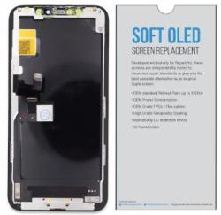 ReplaceBase RBSKU22716 ricambio per cellulare Display Nero (RepairPro iPhone 11 Pro Replacement Screen Soft OLED)