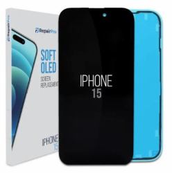 ReplaceBase RBSKU23238 ricambio per cellulare Display Nero (RepairPro iPhone 15 Replacement Screen Soft OLED)