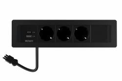 Recessed Outlet Box, 3 outlets, 1x21W