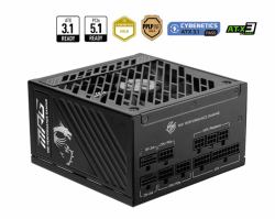 MSI MPG A1250GS PCIE5 alimentatore per computer 1250 W 24-pin ATX ATX Nero (MSI MPG A1250GS 1250 Watt ATX 3.1 PCIr)