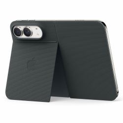 Apple Custodia Folio per iPhone Duo con supporto (Apple - Cover posteriore per cellulare - con sostegno a cavalletto - Compatibilit MagSafe - TechWoven - navy blue - per iPhone Duo)