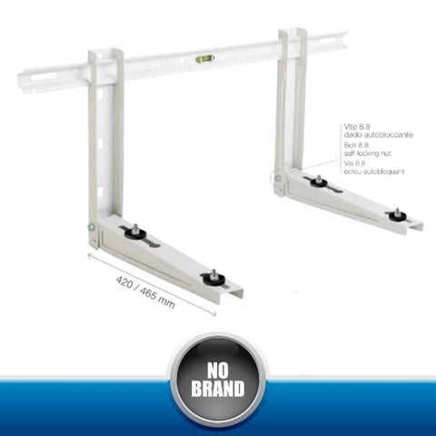 Staffe Regolabili a Parete in Lamiera Zincata per Motori Esterni Mono e DualSplit - Portata 120 Kg / P420 x H400 x L800