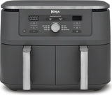 Ninja DZ400EU MAX 6-in-1 Dual Zone Heiluftfritteuse 9,5 L metallisch grau