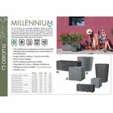 Vaso Deroma Antracite 99 cm Plastica Rettangolare Moderno