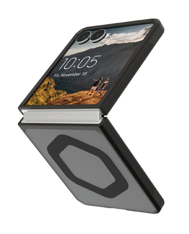 UAG Urban Armor Gear Mouve Case mit Magnet-Modul  Samsung Galaxy Z Flip8  ash (grau transparent)/schwarz  214561113131 (214561113131)