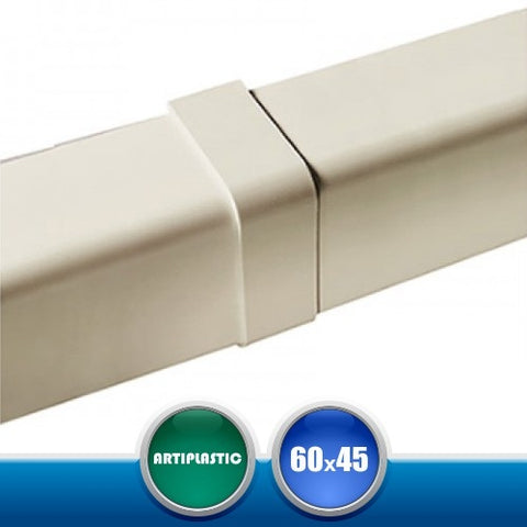 0604GC Giunto Coperchio per Canaline Installazione Climatizzatori - 60x45 mm