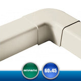 0607CP Curva plana para instalación de canales climatizadores - 60x45 mm