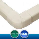 0621ER Angolo Esterno Regolabile per Canaline Installazione Climatizzatori - 60x45 mm