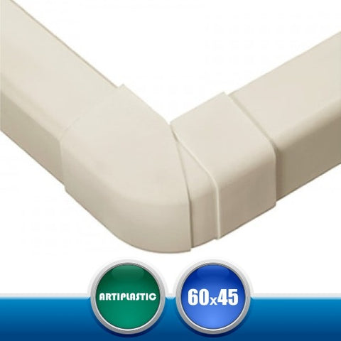 0621ER Angolo Esterno Regolabile per Canaline Installazione Climatizzatori - 60x45 mm