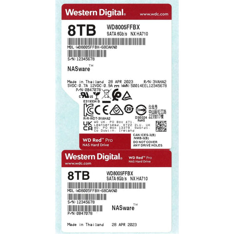 Hard Disk Western Digital WD8005FFBX 3,5" 8 TB HDD