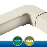 0807CP Curva Piana per Canaline Installazione Climatizzatori - 80x60 mm