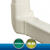 0815VD Angolo Verticale Destro per Canaline Installazione Climatizzatori - 80x60 mm