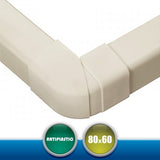 0821ER Angolo Esterno Regolabile per Canaline Installazione Climatizzatori - 80x60 mm