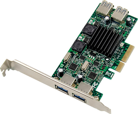 InLine USB 3.2 Gen.1 PCIe Schnittstellenkarte, 4-Port, intern/extern (76619M)