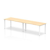 Dynamic Evolve Plus Single Row (Dynamic Evolve Plus 1400mm Single Row 2 Person Desk Maple Top White Frame BE354 DD)
