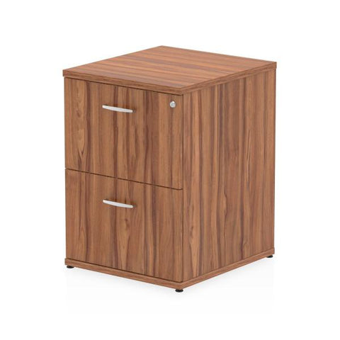 Dynamic I000132 schedario e accessori Truciolare rivestito di melamina [MFC] Noce (Dynamic Impulse 2 Drawer Filing Cabinet Walnut I000132 DD)