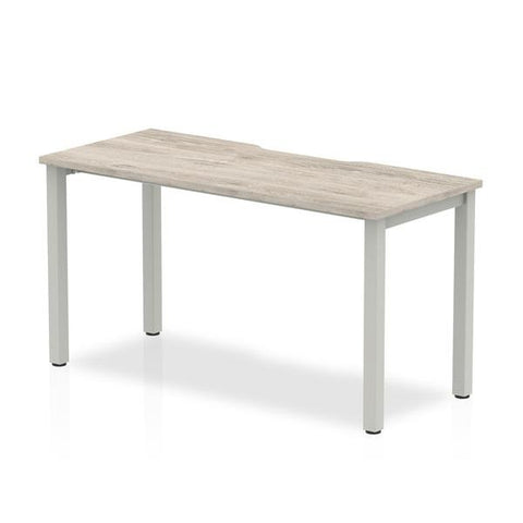 Dynamic Evolve Plus Single Starter (Dynamic Evolve Plus 1400mm Single Starter Desk Grey Oak Top Silver Frame BE761 DD)