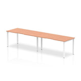 Dynamic Evolve Plus Single Row (Dynamic Evolve Plus 1400mm Single Row 2 Person Desk Beech Top Silver Frame BE373 DD)