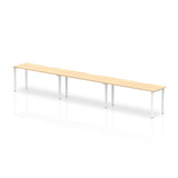 Dynamic Evolve Plus Single Row (Dynamic Evolve Plus 1600mm Single Row 3 Person Desk Maple Top Silver Frame BE409 DD)