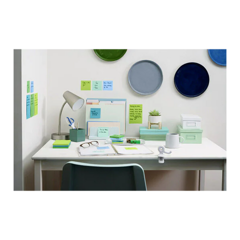 3M POST-IT SUPER STICKY OASIS BLOCCHETTO 90 FOGLI 76X76 mm COLORI ASSORTITI CONF 5 Pz.