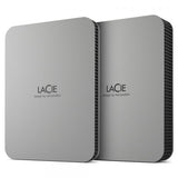LaCie Mobile Drive [2022] disco rigido esterno 1 TB 2.5 USB tipo-C 3.2 Gen 1 [3.1 Gen 1] Argento (LaCie Mobile Drive STLP1000400 - Hard drive - 1 TB - external [portable] - USB 3.2 Gen 1 [USB-C conne