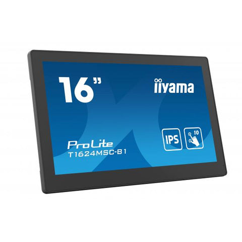 IIYAMA PRO LITE T1624MSC-B1 15.6" LED FULL HD IPS TOUCH SCREEN 16:9 450 CDM 25 ms 800:1 1 x HDMI BLACK