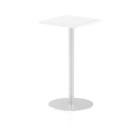 Dynamic Italia Square Poseur Table (Dynamic Italia 600mm Poseur Square Table White Top 1145mm High Leg ITL0222 DD)