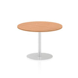 Dynamic Italia Round Poseur Table (Dynamic Italia 1000mm Poseur Round Table Oak Top 725mm High Leg ITL0146 DD)