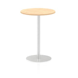 Dynamic Italia Round Poseur Table (Dynamic Italia 600mm Poseur Round Table Oak Top 1145mm High Leg ITL0116 DD)