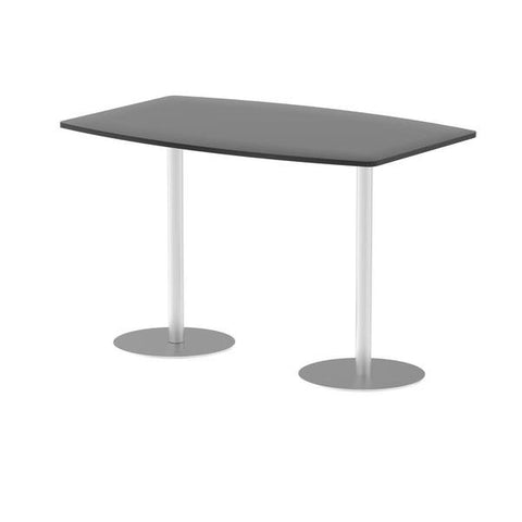 Dynamic ITL0320 scrivania (Dynamic Italia 1800mm Poseur High Gloss Table Black Top 1145mm High Leg ITL0320 DD)