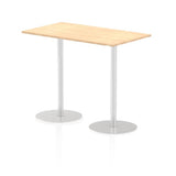 Dynamic Italia Rectangular Poseur Table (Dynamic Italia 1400 x 800mm Poseur Rectangular Table Maple Top 1145mm High Leg ITL0277 DD)