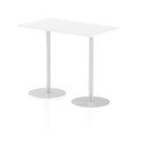 Dynamic Italia Rectangular Poseur Table (Dynamic Italia 1400 x 800mm Poseur Rectangular Table White Top 1145mm High Leg ITL0276 DD)