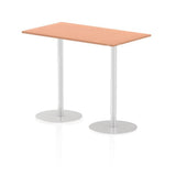 Dynamic Italia Rectangular Poseur Table (Dynamic Italia 1400 x 800mm Poseur Rectangular Table Beech Top 1145mm High Leg ITL0274 DD)