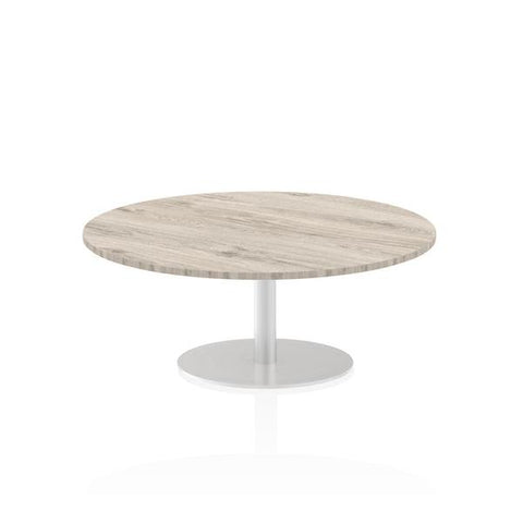 Dynamic Italia Round Poseur Table (Dynamic Italia 1200mm Poseur Round Table Grey Oak Top 475mm High Leg ITL0159 DD)