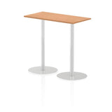 Dynamic Italia Slimline Rectangular Poseur Table (Dynamic Italia 1200 x 600mm Poseur Rectangular Table Oak Top 1145mm High Leg ITL0242 DD)