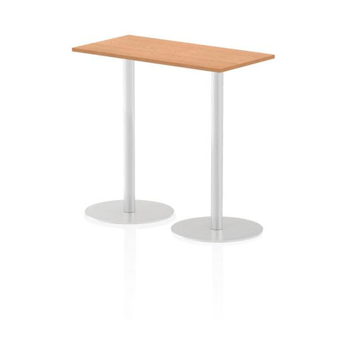 Dynamic Italia Slimline Rectangular Poseur Table (Dynamic Italia 1200 x 600mm Poseur Rectangular Table Oak Top 1145mm High Leg ITL0242 DD)