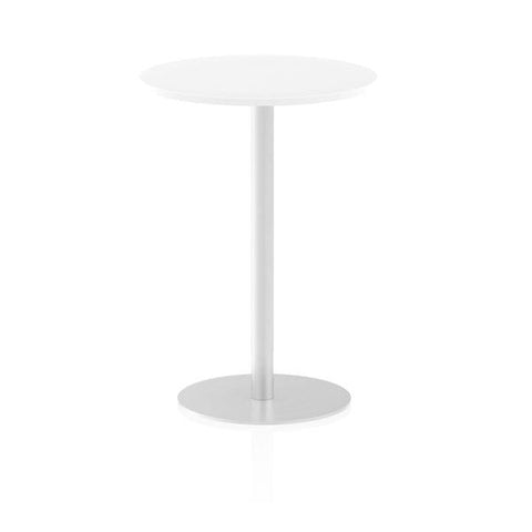 Dynamic Italia Round Poseur Table (Dynamic Italia 600mm Poseur Round Table White Top 1145mm High Leg ITL0114 DD)