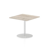 Dynamic Italia Square Poseur Table (Dynamic Italia 800mm Poseur Square Table Grey Oak Top 725mm High Leg ITL0339 DD)